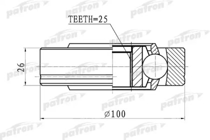 Шарнирный комплект PATRON PCV1094