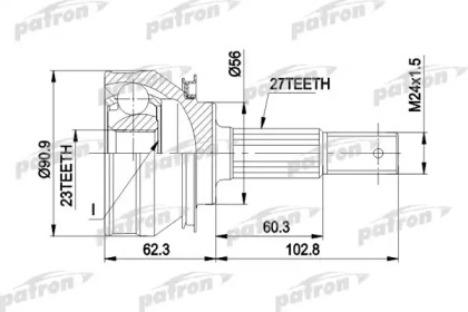 Шарнирный комплект PATRON PCV1098