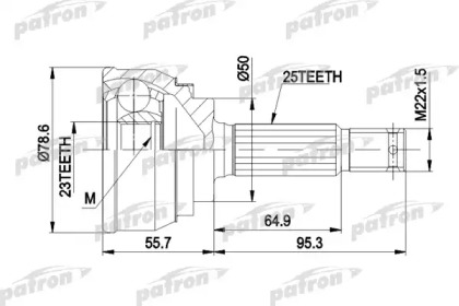 Шарнирный комплект PATRON PCV1104