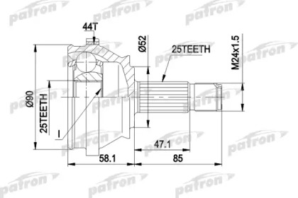 Шарнирный комплект PATRON PCV1110