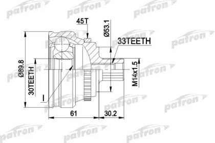 Шарнирный комплект PATRON PCV1112