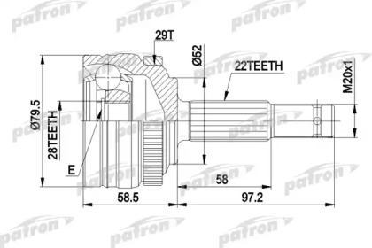 Шарнирный комплект PATRON PCV1116