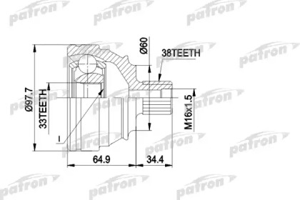 Шарнирный комплект PATRON PCV1123