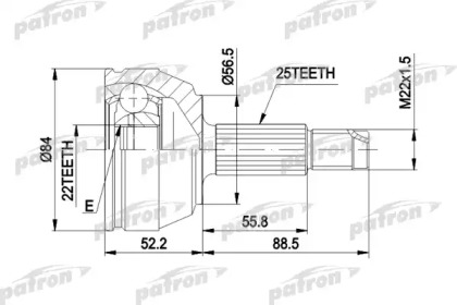 Шарнирный комплект PATRON PCV1125