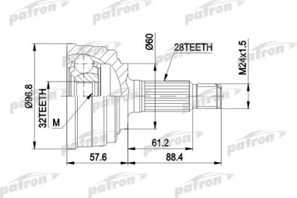 Шарнирный комплект PATRON PCV1131