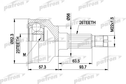 Шарнирный комплект PATRON PCV1135