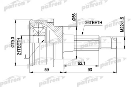 Шарнирный комплект PATRON PCV1137