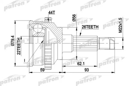 Шарнирный комплект PATRON PCV1141