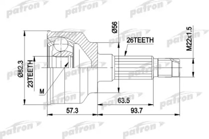 Шарнирный комплект PATRON PCV1145