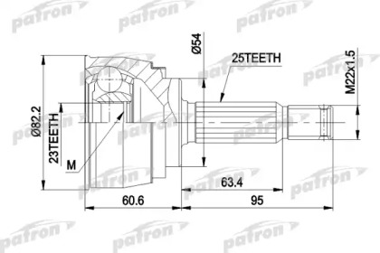 Шарнирный комплект PATRON PCV1147