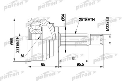 Шарнирный комплект PATRON PCV1148