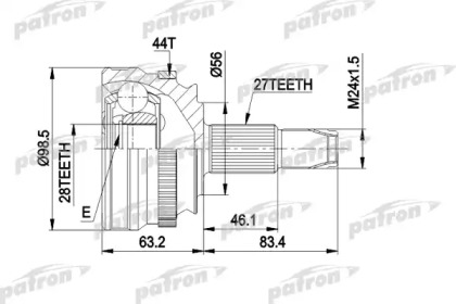 Шарнирный комплект PATRON PCV1152