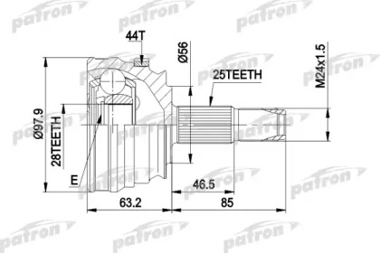 Шарнирный комплект PATRON PCV1153