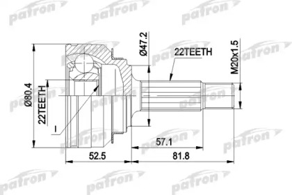 Шарнирный комплект PATRON PCV1158