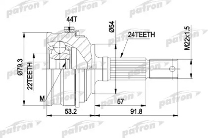 Шарнирный комплект PATRON PCV1159