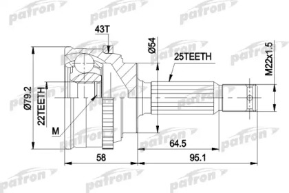 Шарнирный комплект PATRON PCV1161