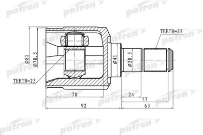 Шарнирный комплект PATRON PCV1162