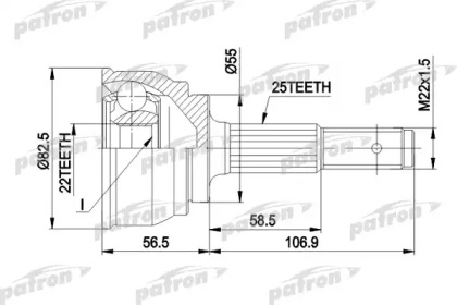 Шарнирный комплект PATRON PCV1163