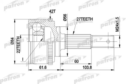 Шарнирный комплект PATRON PCV1165