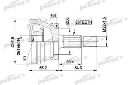 Шарнирный комплект PATRON PCV1169