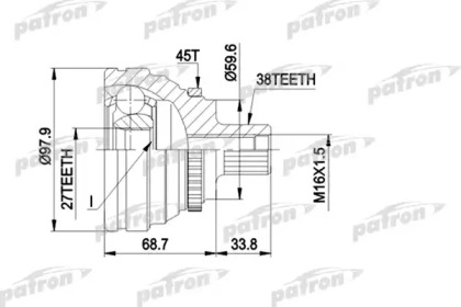 Шарнирный комплект PATRON PCV1174