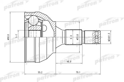 Шарнирный комплект PATRON PCV1177