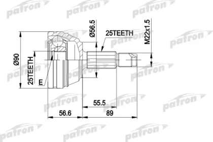 Шарнирный комплект PATRON PCV1198