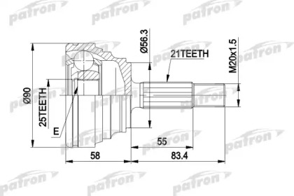 Шарнирный комплект PATRON PCV1204