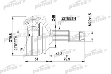 Шарнирный комплект PATRON PCV1226