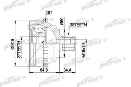 Шарнирный комплект PATRON PCV1229