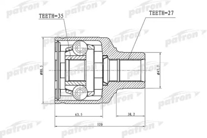 Шарнирный комплект PATRON PCV1238