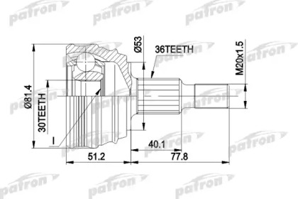 Шарнирный комплект PATRON PCV1241