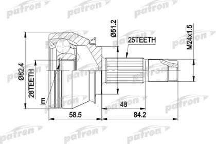 Шарнирный комплект PATRON PCV1244