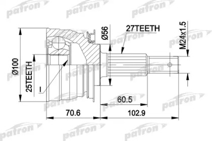 Шарнирный комплект PATRON PCV1249