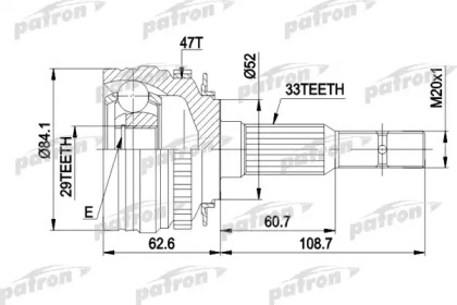 Шарнирный комплект PATRON PCV1279