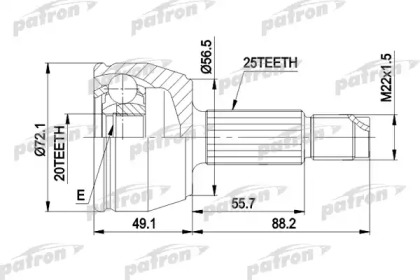 Шарнирный комплект PATRON PCV1283