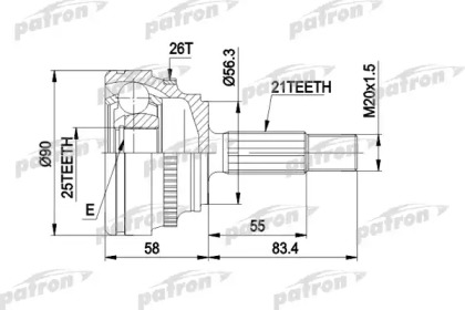 Шарнирный комплект PATRON PCV1285