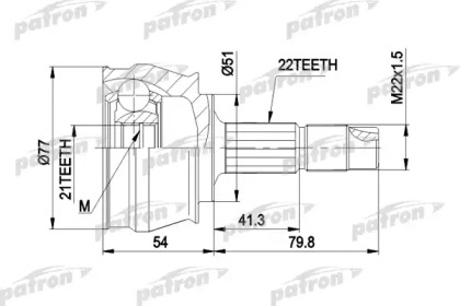 Шарнирный комплект PATRON PCV1296