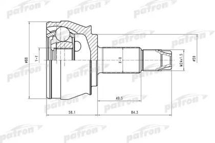 Шарнирный комплект PATRON PCV1297