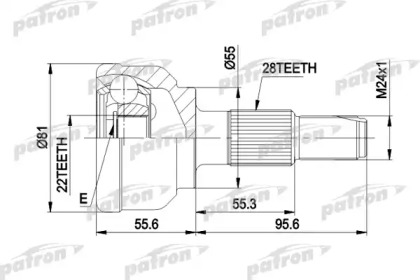 Шарнирный комплект PATRON PCV1300