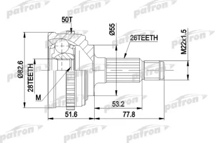 Шарнирный комплект PATRON PCV1301