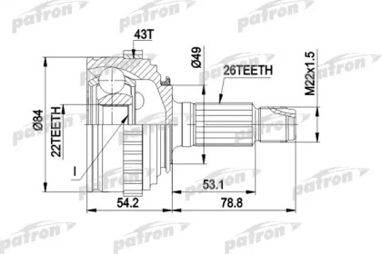 Шарнирный комплект PATRON PCV1303