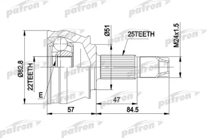 Шарнирный комплект PATRON PCV1306