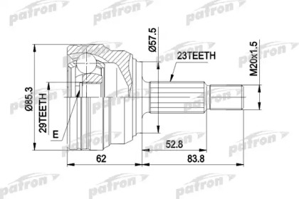 Шарнирный комплект PATRON PCV1317