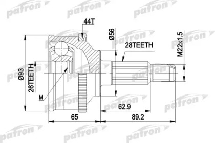 Шарнирный комплект PATRON PCV1328