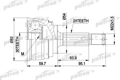 Шарнирный комплект PATRON PCV1329