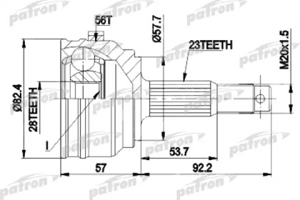 Шарнирный комплект PATRON PCV1330