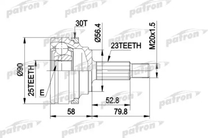 Шарнирный комплект PATRON PCV1336