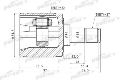 Шарнирный комплект PATRON PCV1341