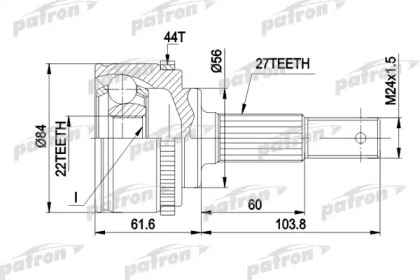 Шарнирный комплект PATRON PCV1348